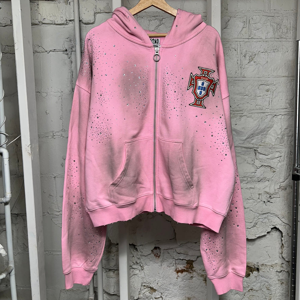 Vale Pink Portugal Zip Up Hoodie Sz XXL