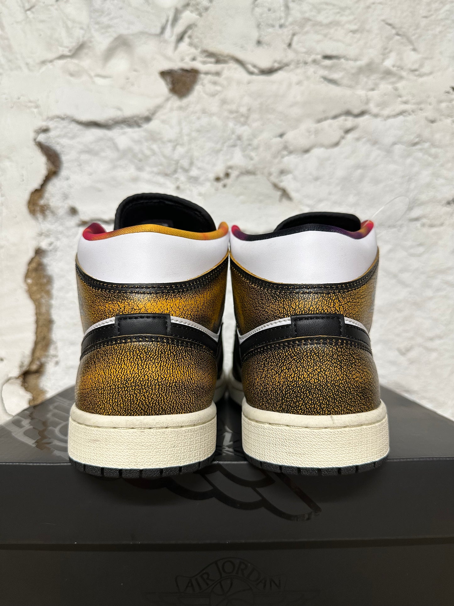 Air Jordan 1 Mid Orange Tear Away Sz 7 DS