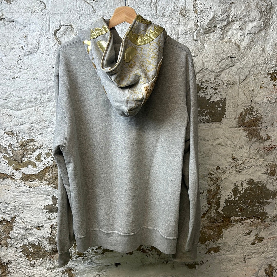 Bape Golden Shark Hoodie Gray Sz XXL