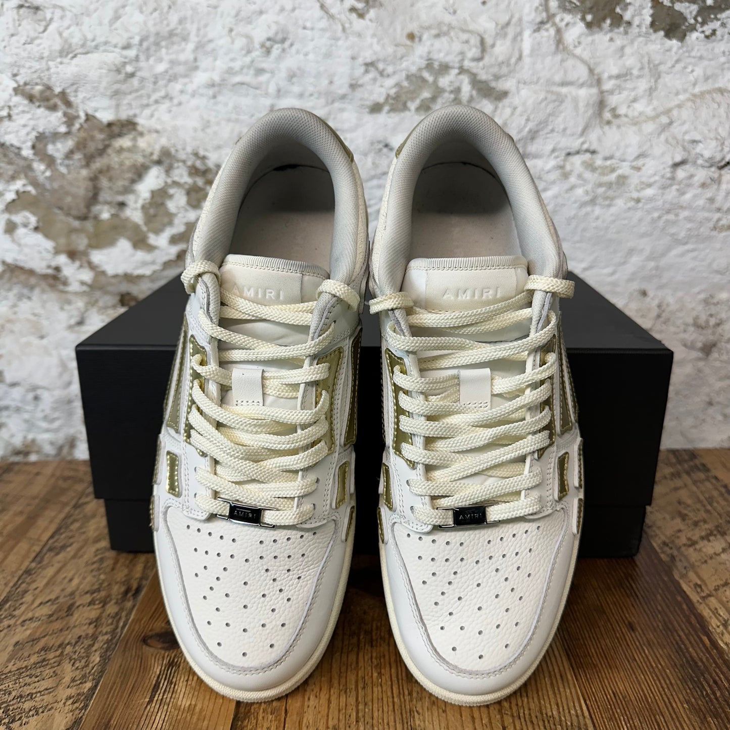 Amiri Gold Skeleton White Sneaker Sz 10 (43)