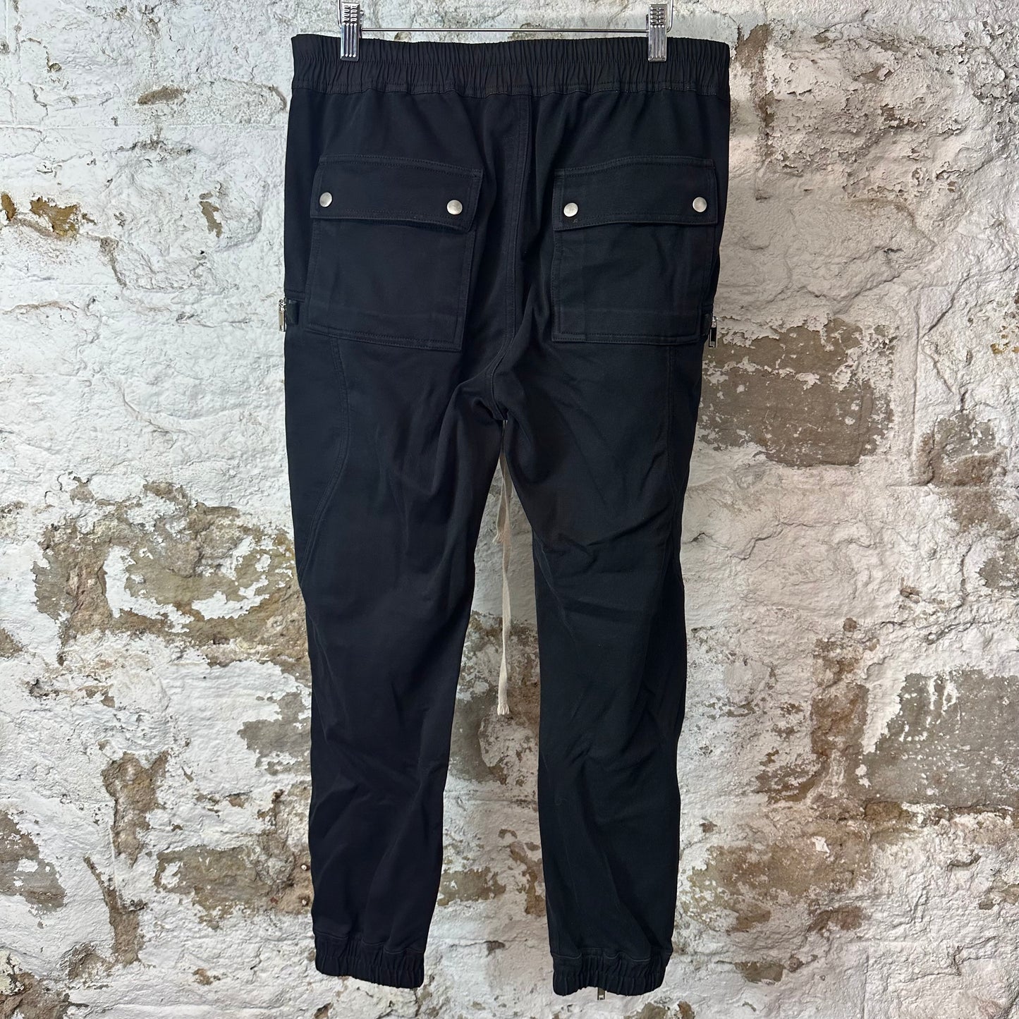 Rick Owens Bauhaus Gethsemane Black Cargo Sweatpants Sz L