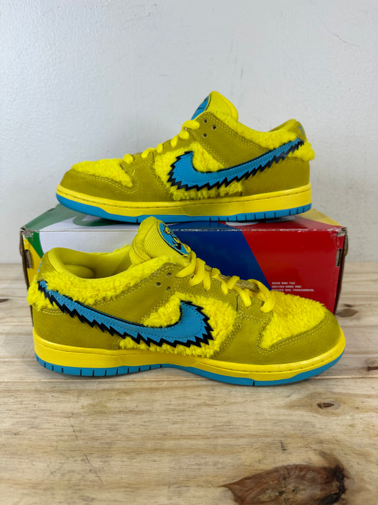Nike SB Dunk Low Grateful Dead Bears Opti Yellow Sz 8