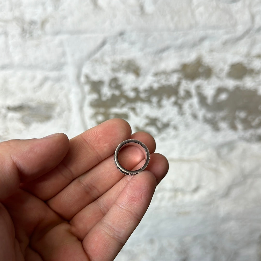 Gucci GG Silver Black Ring Sz 10G