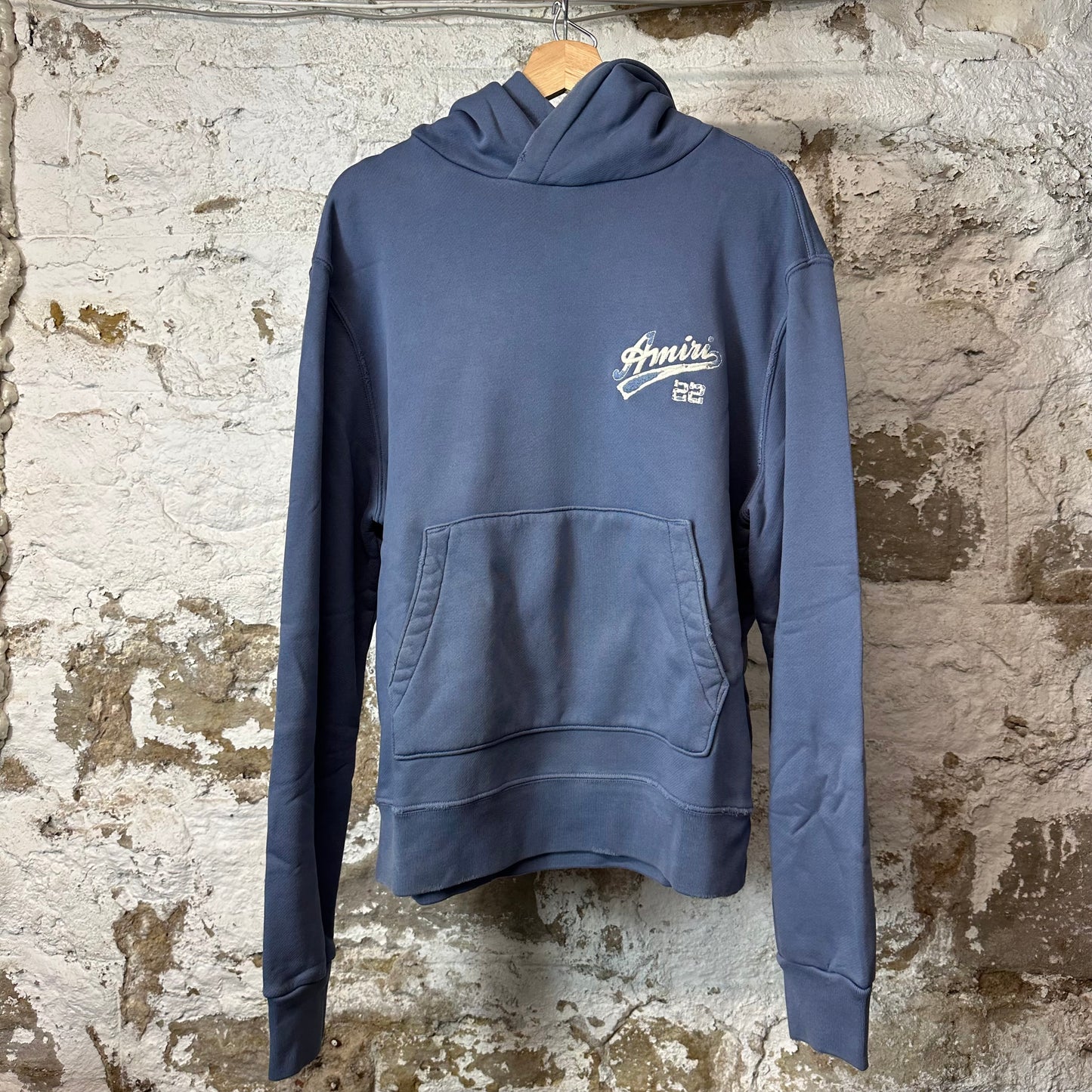 Amiri Varsity 22 Patch Blue Hoodie Sz M
