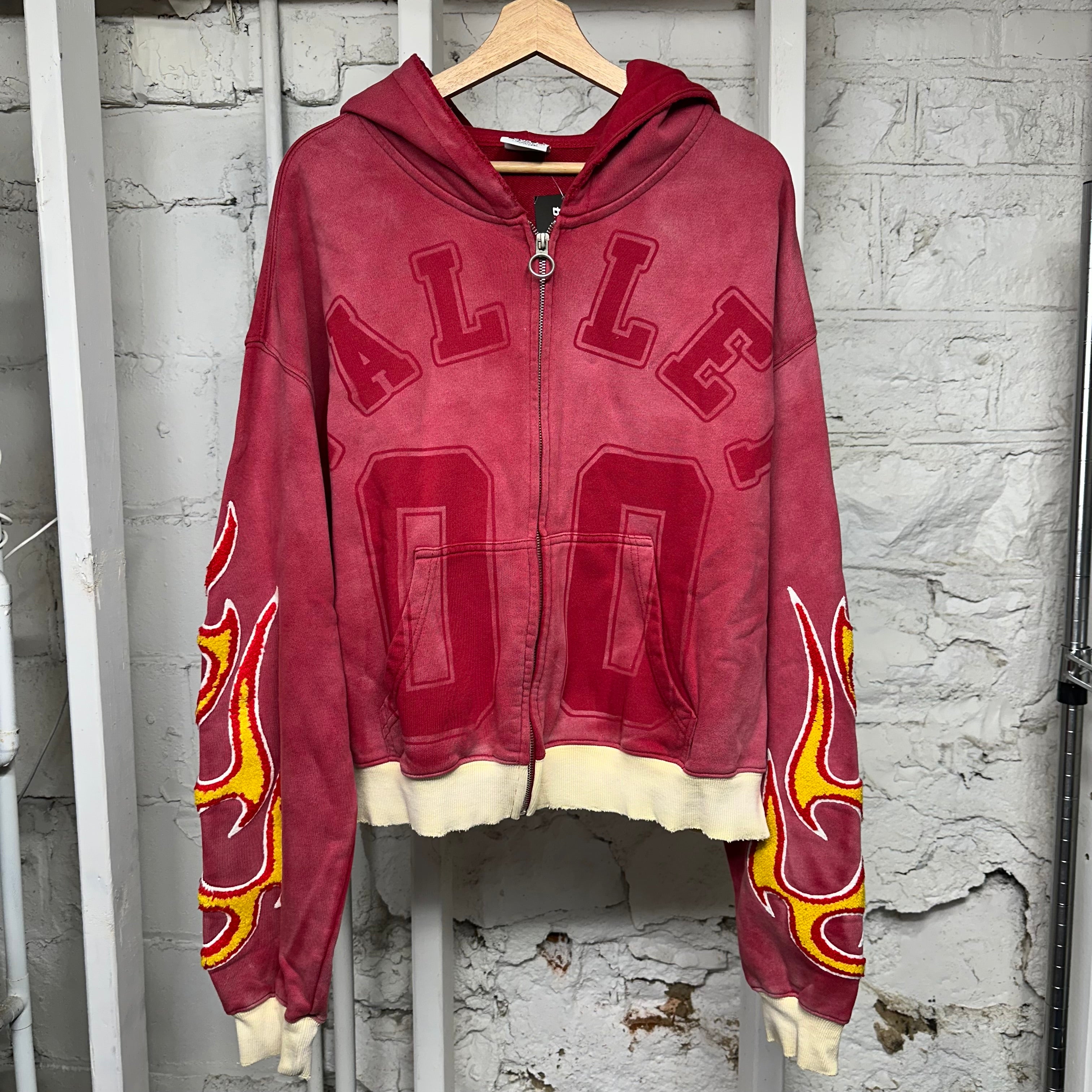 Vale Chimera Red Zip Up Hoodie Sz L