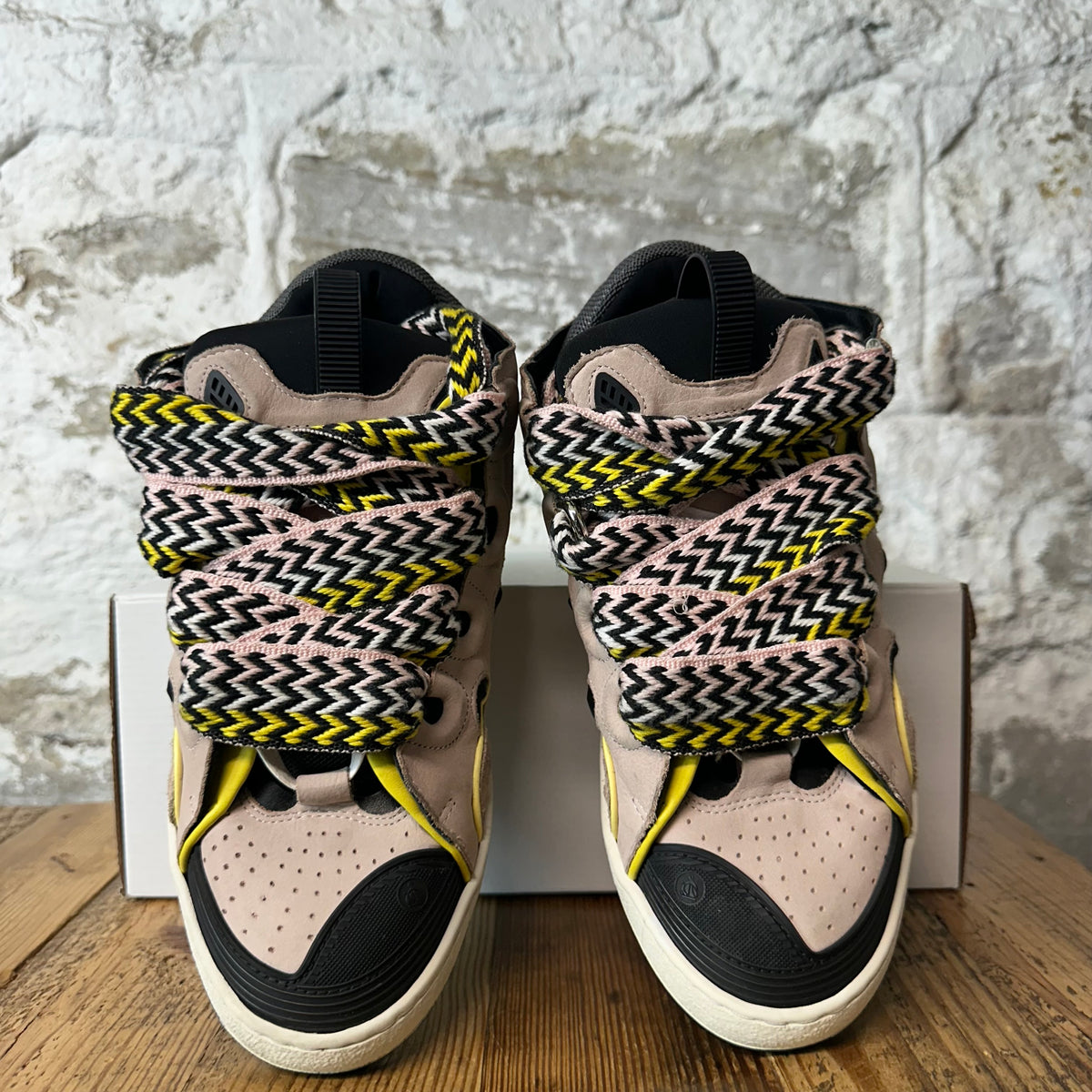 Lanvin Curb Pink White Black Sneaker Sz 7 (40)