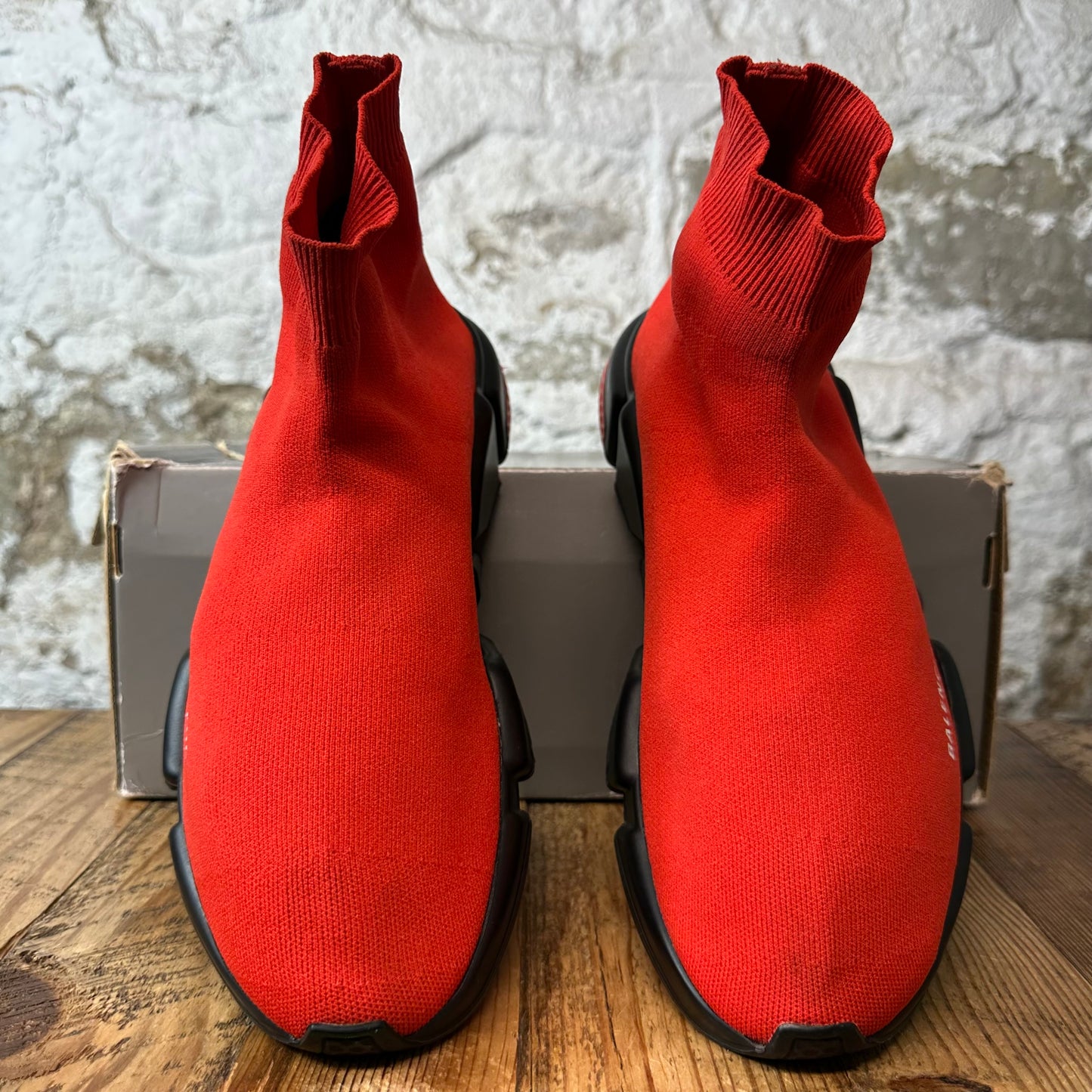 Balenciaga Sock Runner Red Black Sneaker Sz 10 (43)