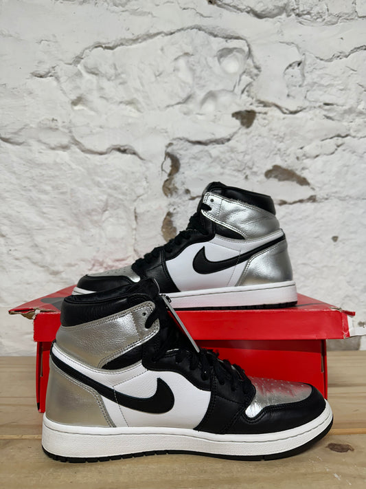 Air Jordan 1 High Silver Toe Sz 8.5 (10W)