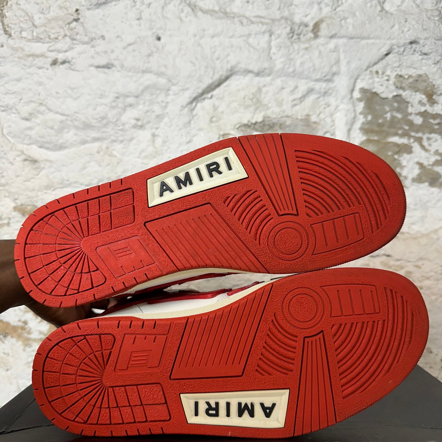 Amiri High Red Skeleton White Cream Sneaker Sz 11 (44)