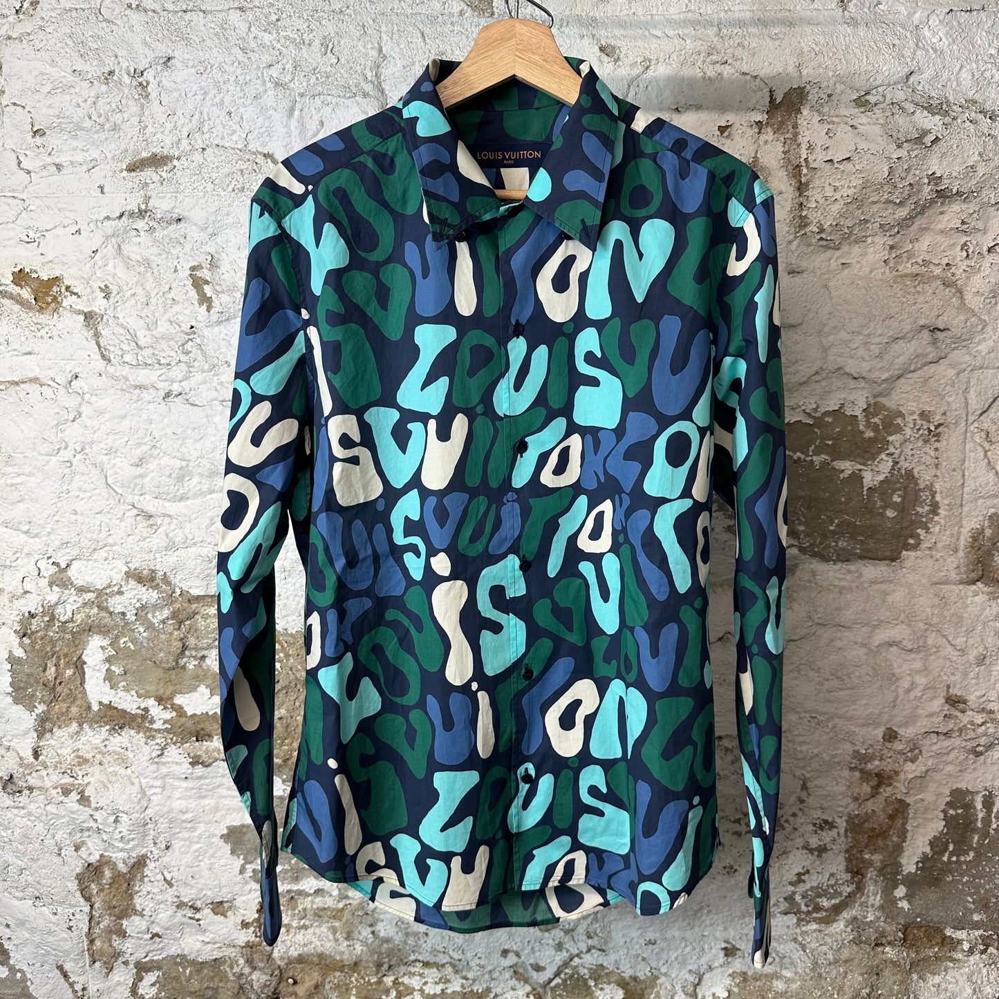 Louis Vuitton Grafitti AOP Button Up Shirt Sz M