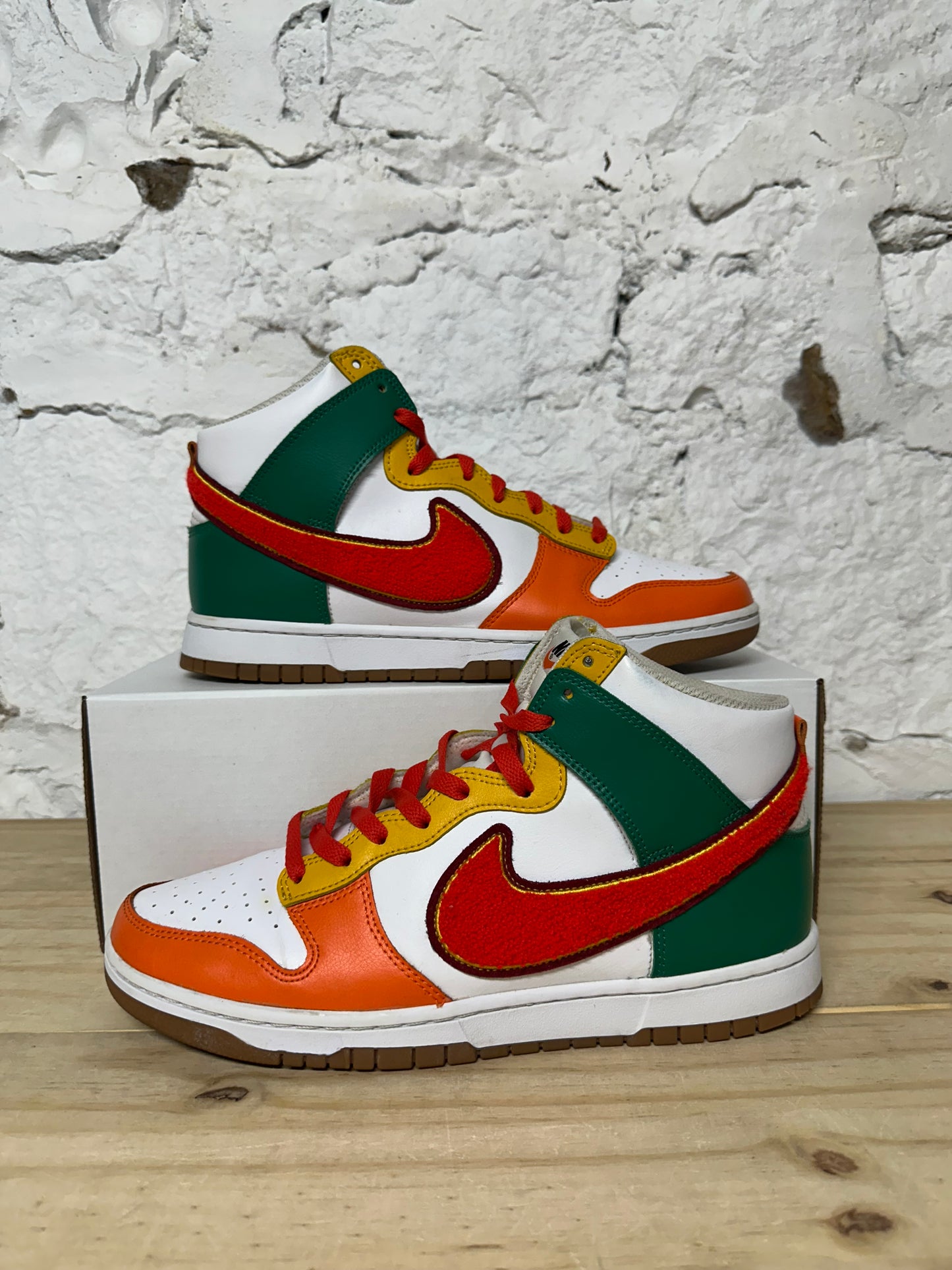 Nike Dunk High Chenille Swoosh Sz 10.5