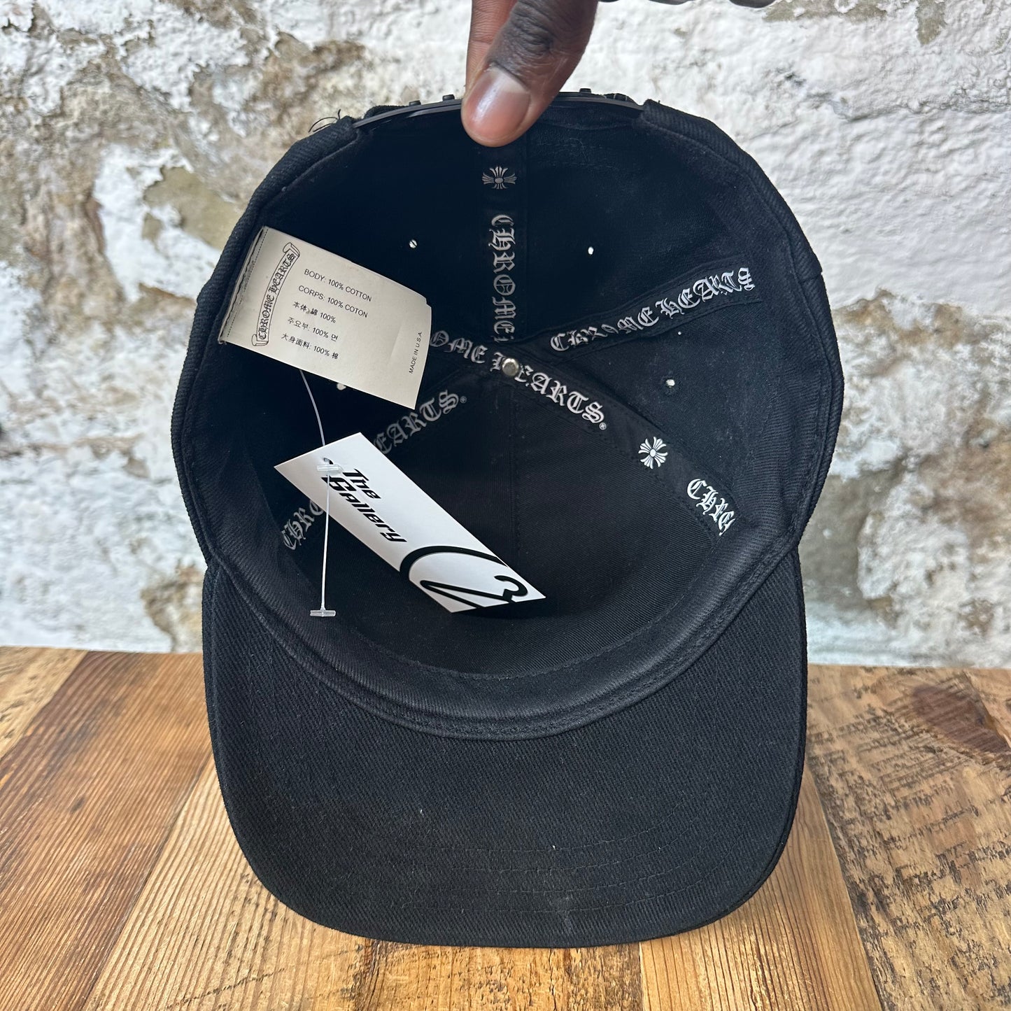 Chrome Hearts Cross Waxed Denim Hat