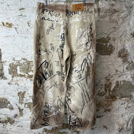 HMDD Grafitti Chino Pants Beige Sz M