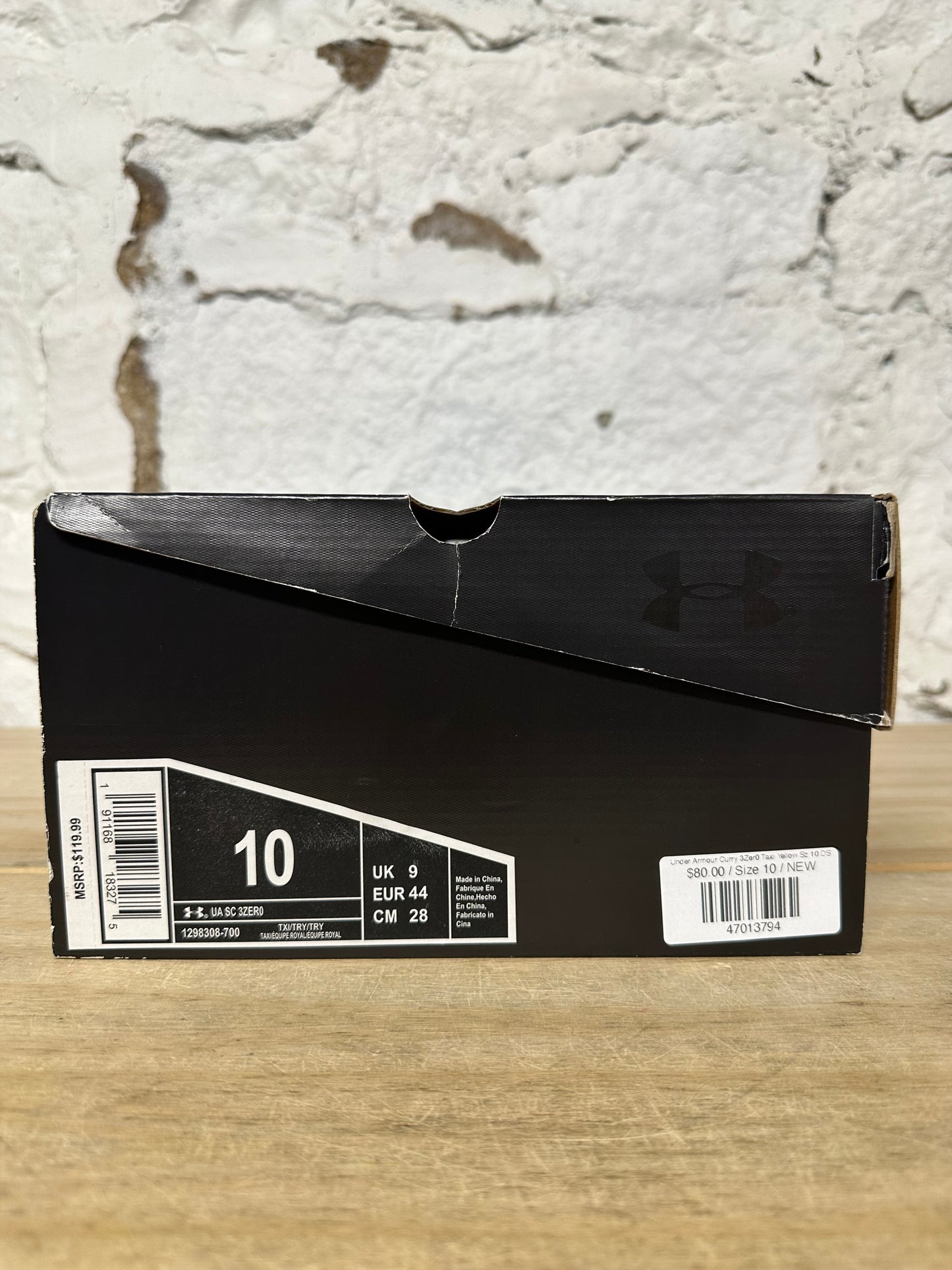 Under Armour Curry 3Zer0 Taxi Yellow Sz 10 DS