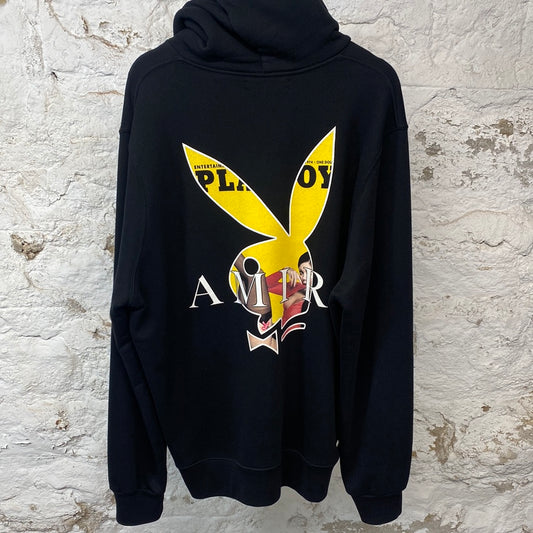 Amiri Playboy Yellow Black Hoodie Sz XL
