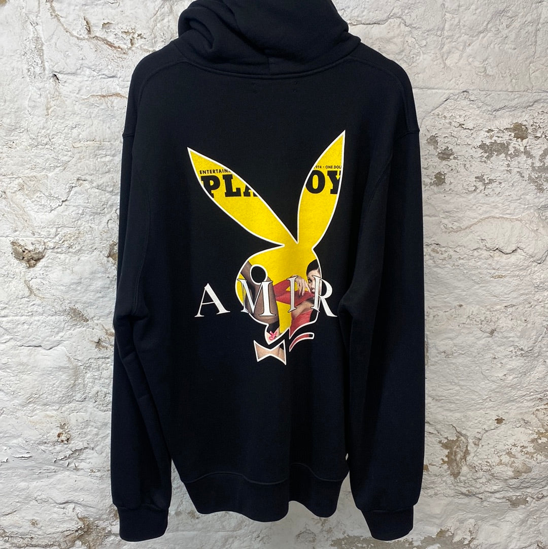 Amiri Playboy Yellow Black Hoodie Sz XL
