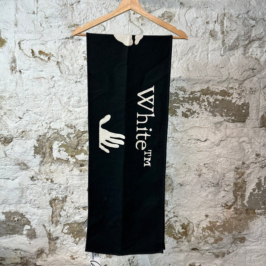 Off-White White Logos Black Scarf