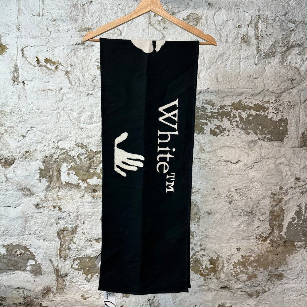 Off-White White Logos Black Scarf