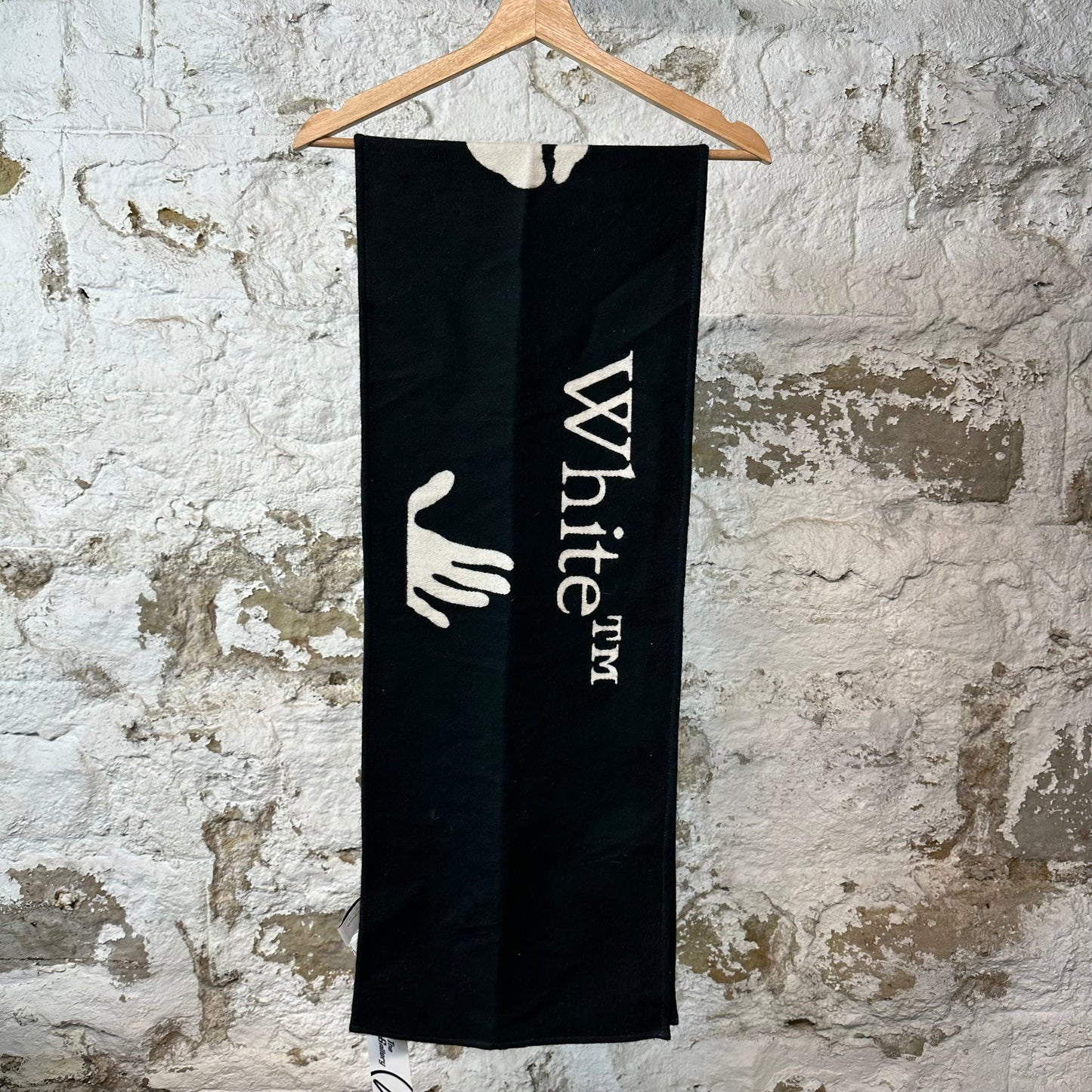 Off-White White Logos Black Scarf