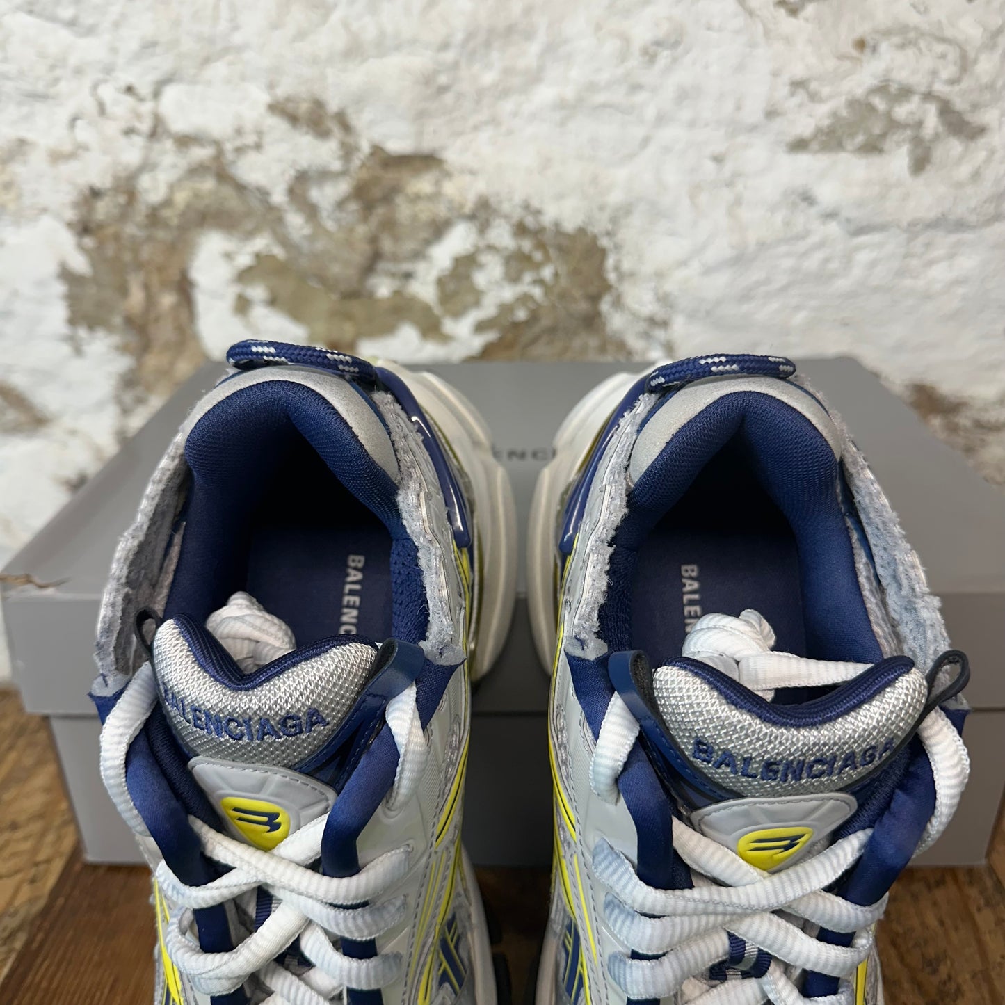 Balenciaga Runner White Blue Yellow Sneaker