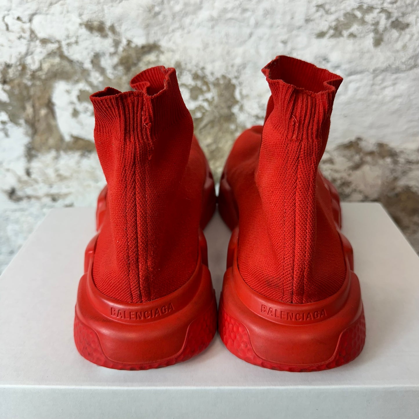 Balenciaga Red White Sock Runner Sz 11 (44) No Box