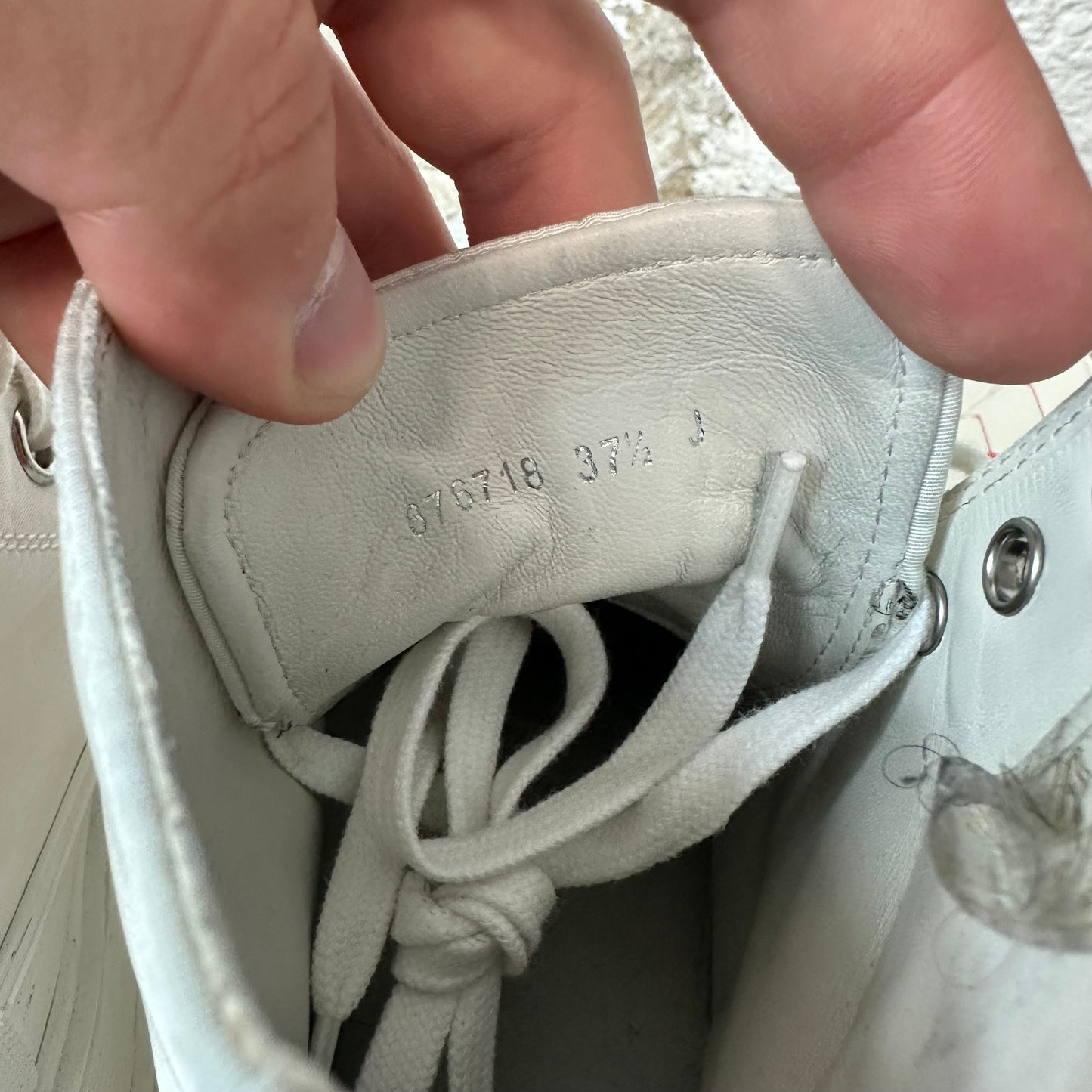 Alexander Mcqueen Silver Spell White Tread Boot High Sz 5.5 (37.5)