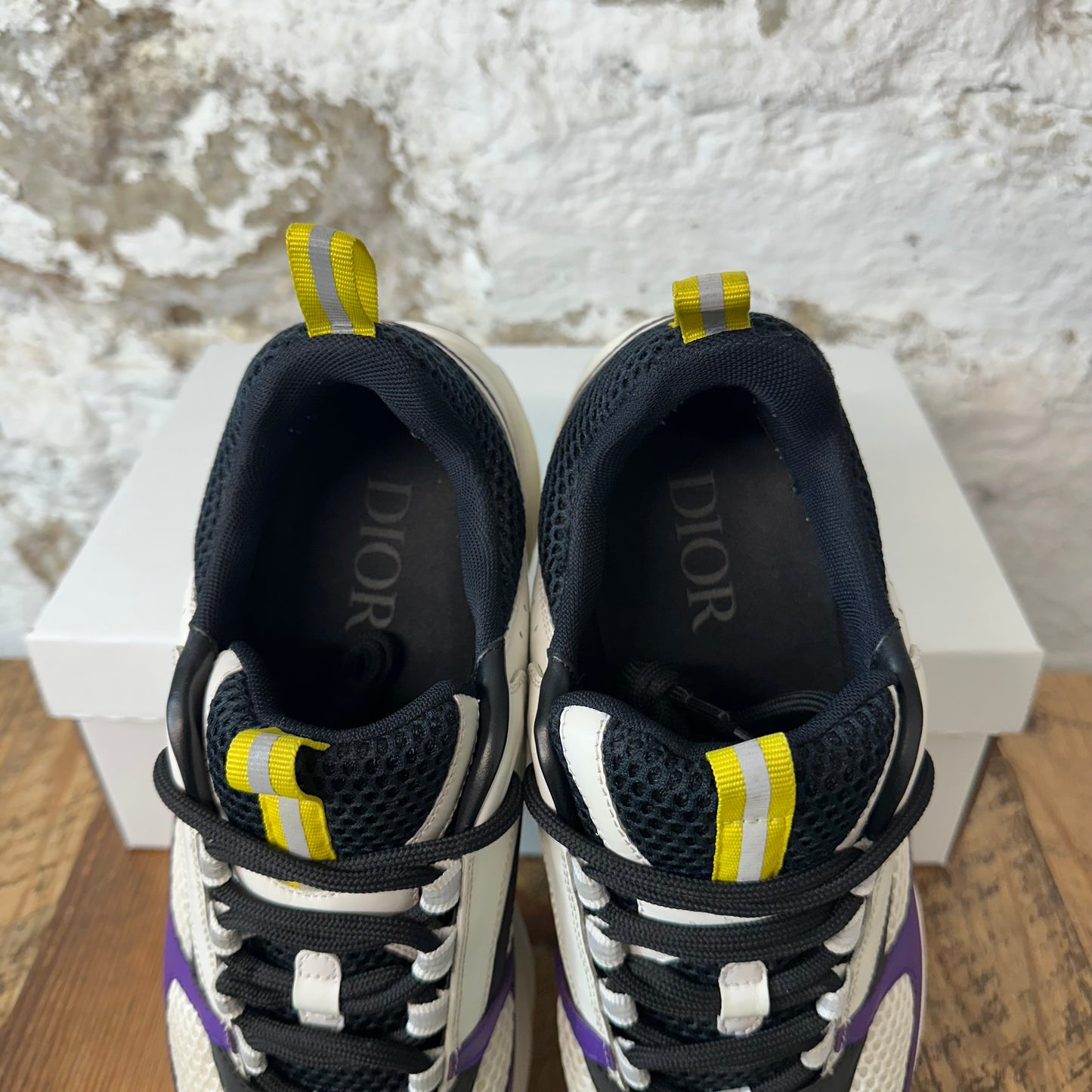 Dior B22 Black White Purple Sneaker Sz 11 (44) No Box