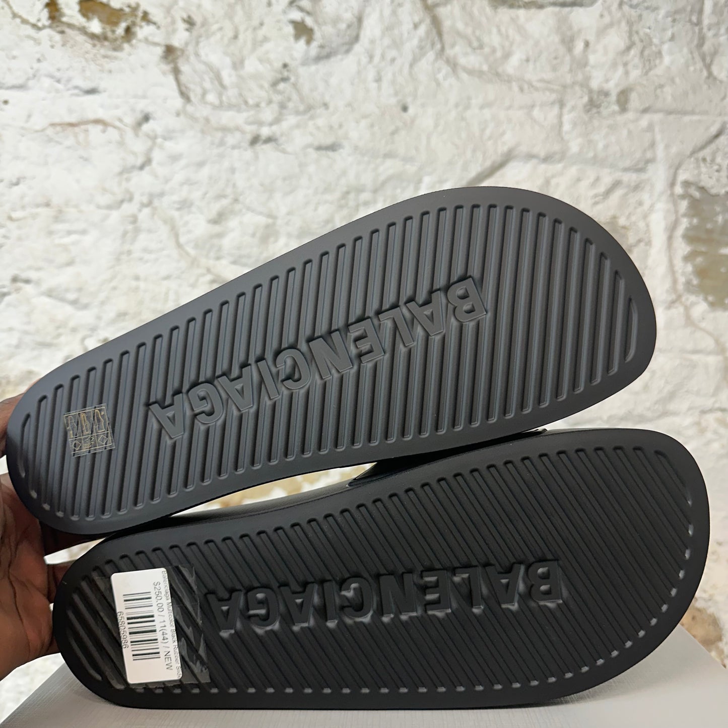 Balenciaga Multicolor Black Rubber Slide
