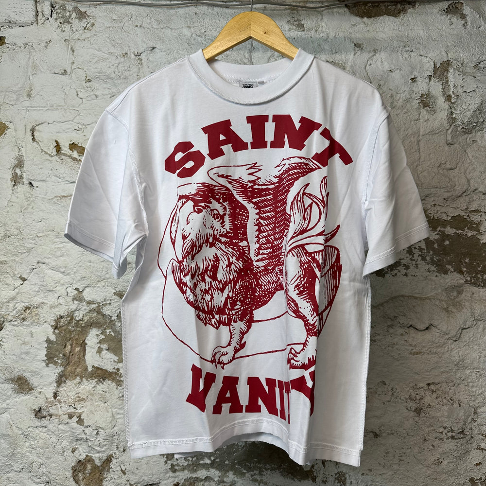 Saint Vanity Maroon Griffin White T-Shirt