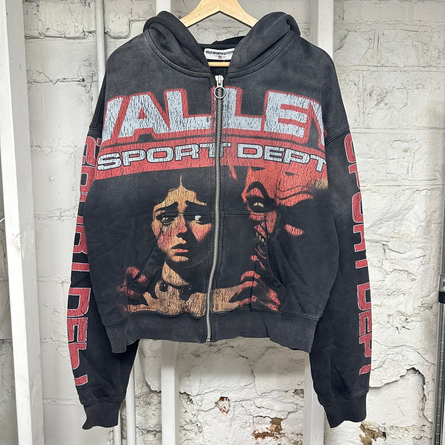 Vale Devils Advocate Black Zip Up Hoodie Sz M