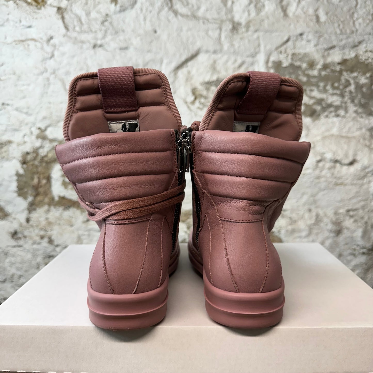Rick Owens High Geobasket Dusty Pink Sneaker Sz 4 (35)
