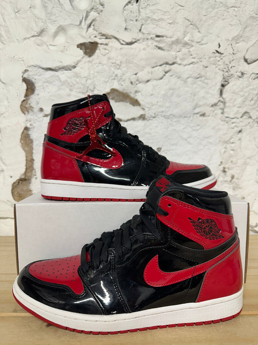 Air Jordan 1 High Patent Bred Sz 10.5