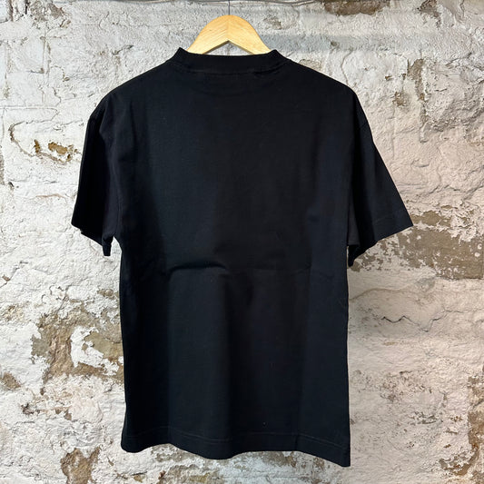 Palm Angels Yellow Spray LA T-shirt Black Sz XXS