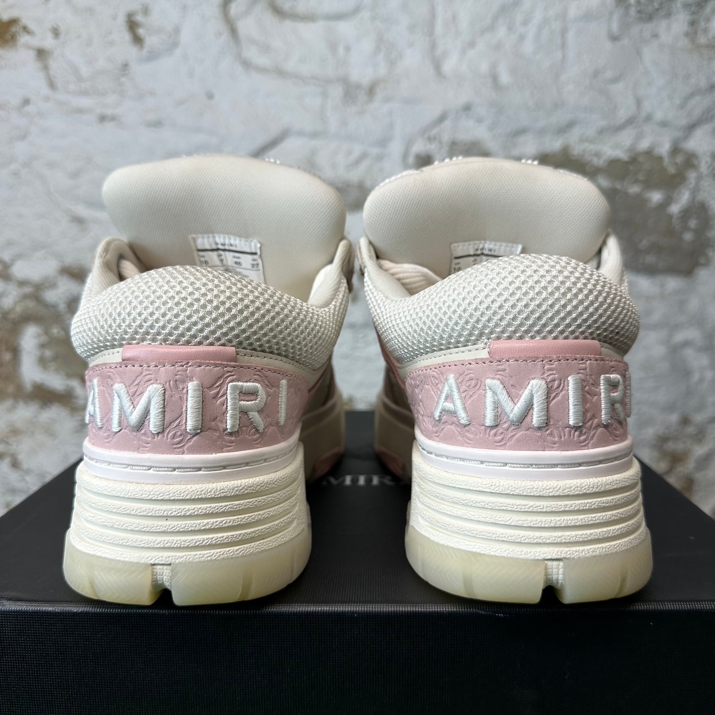 Amiri MA-1 Pink Paisley White Cream Sneaker Sz 7 (40)
