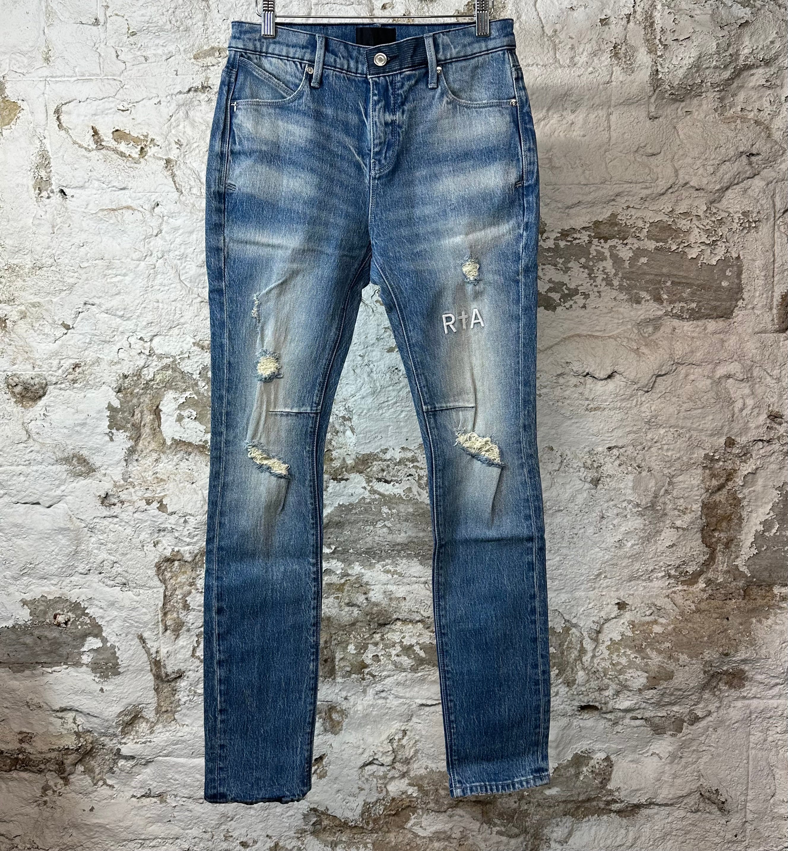 RTA Bryant Ripped Skinny Blue Jeans