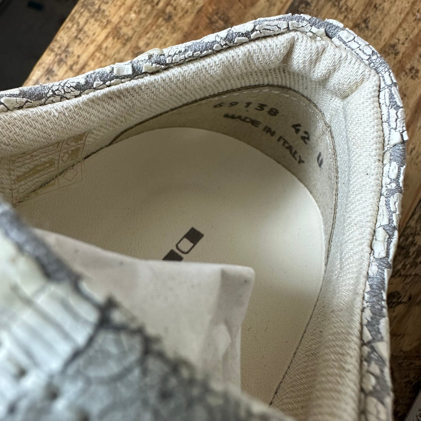 Rick Owens DRKSHDW Vintage Cracked Milk Sneaker DS