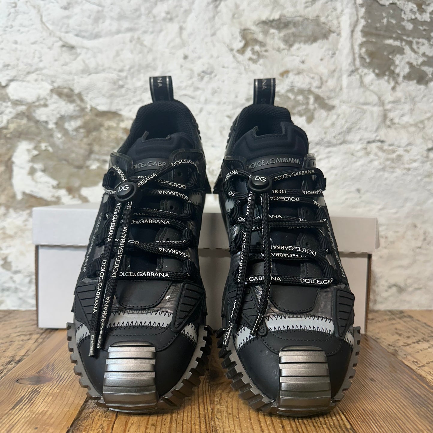 Dolce Gabbana NS1 Black Grey Sneaker Sz 8 (41)