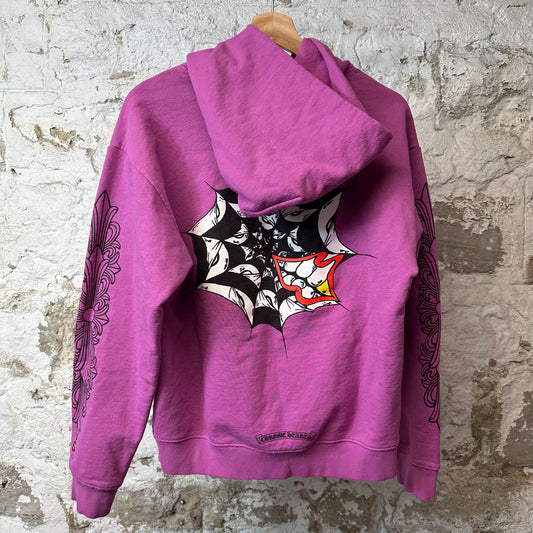 Chrome Hearts Matty Boy Web Hoodie Purple Sz L