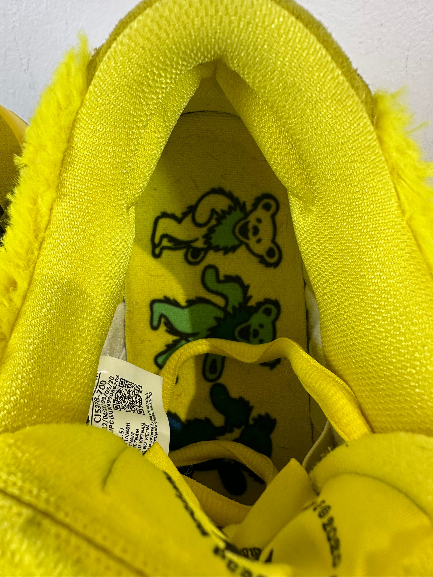 Nike SB Dunk Low Grateful Dead Bears Opti Yellow Sz 8