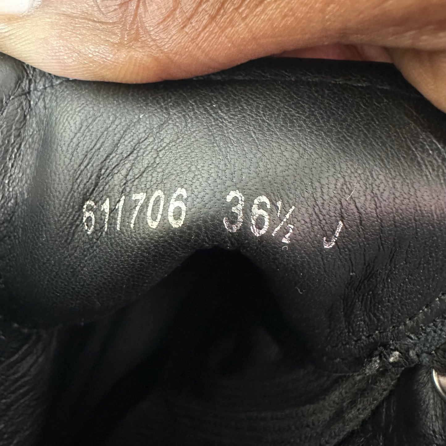Alexander McQueen Triple Black Tread Boot Sz 4.5 (36.5)