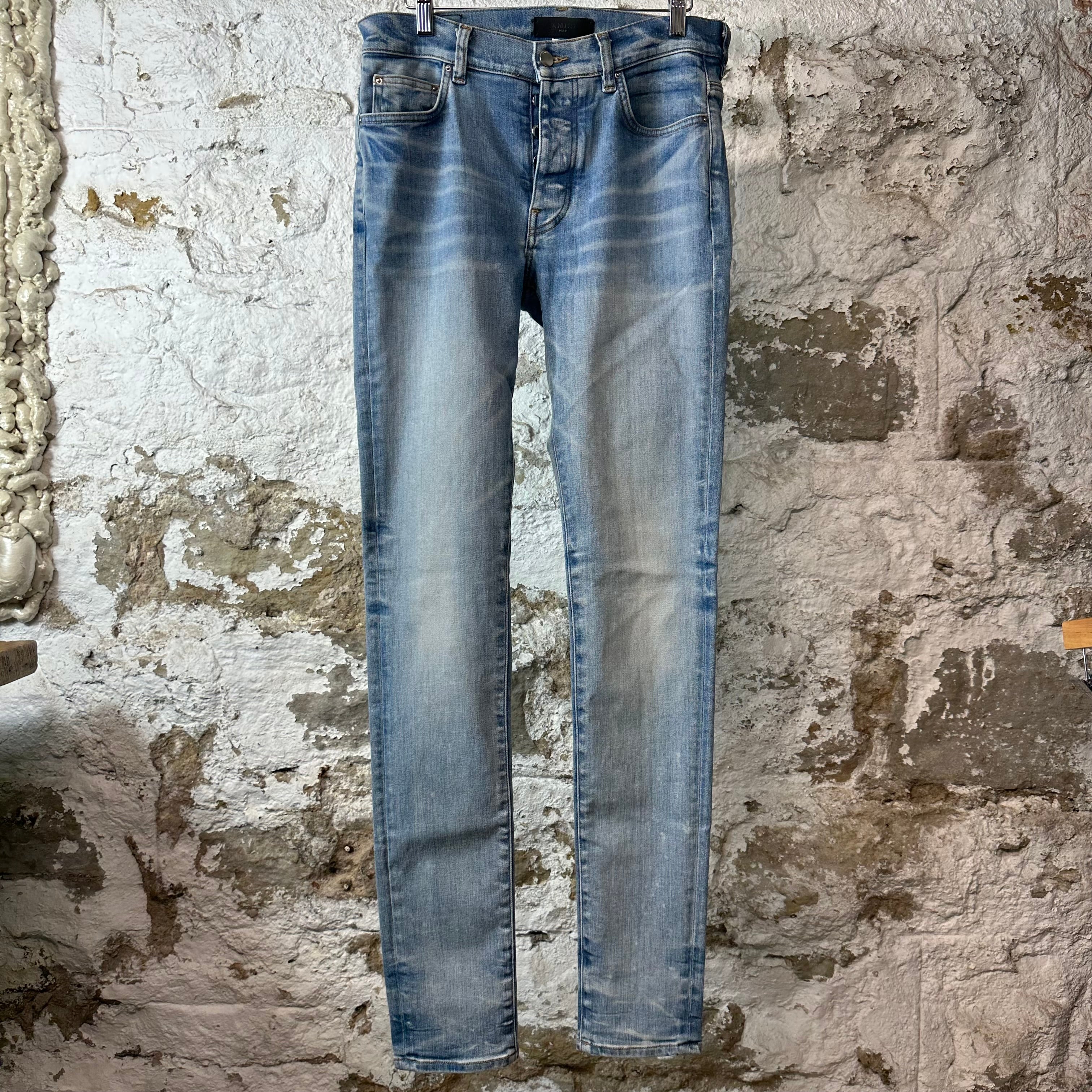 Amiri Plain Blue Denim Jeans Sz 31