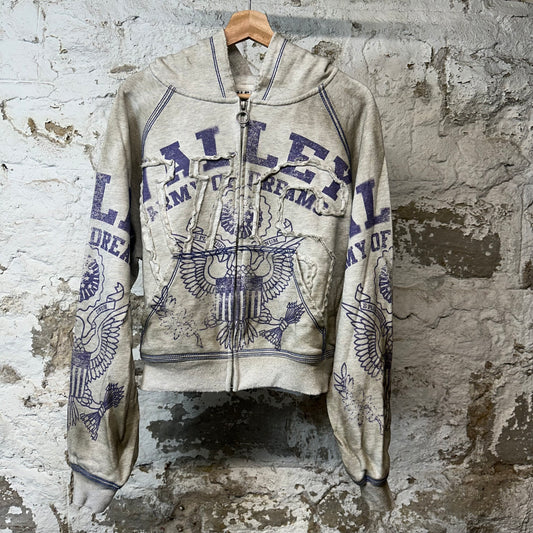 Vale Army Zip Up Grey Hoodie