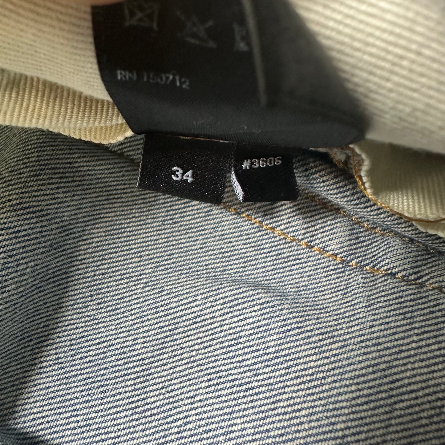 Amiri MX1 Brown Suede Blue Denim Jeans Sz 34