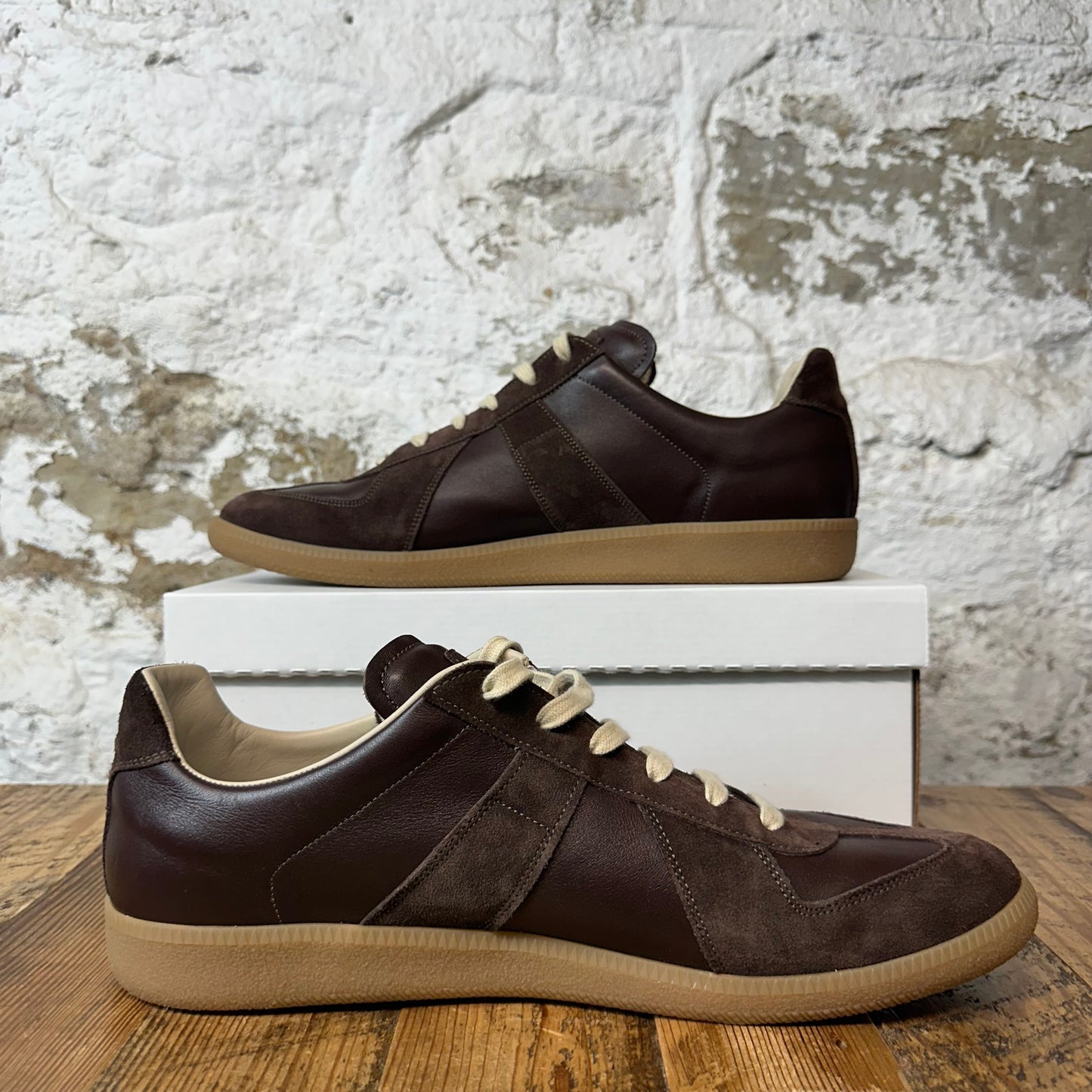 Maison Margiela Replica Brown Leather Suede Sz 15 (48) No Box