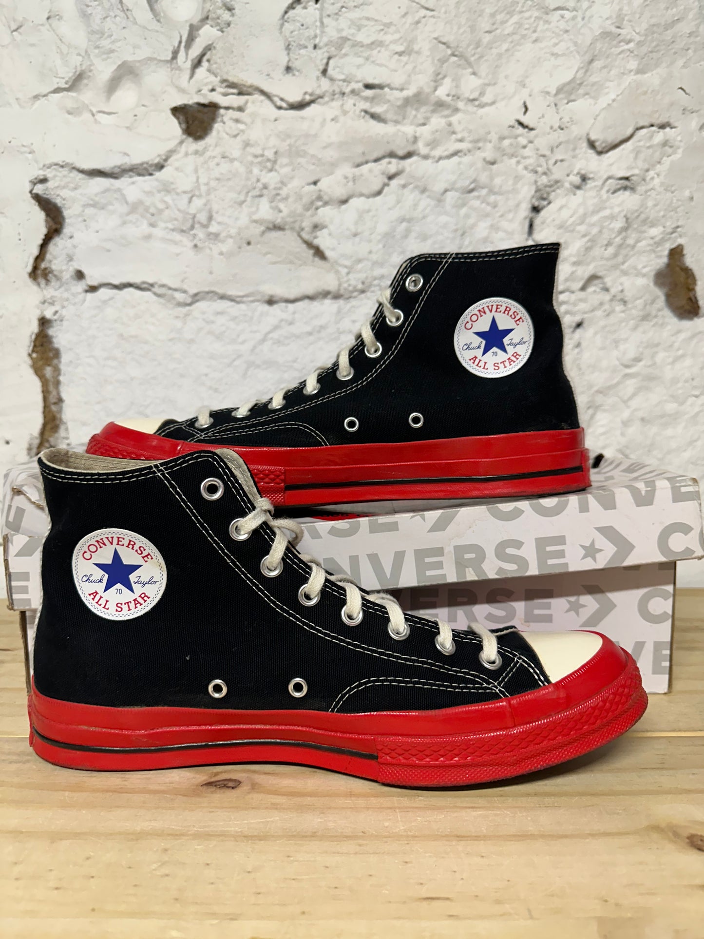 Converse CDG Black Red Sz 11