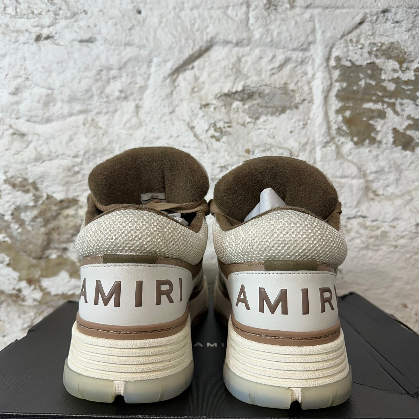 Amiri MA-1 Brown White Cream Sneaker Sz 15 (48)