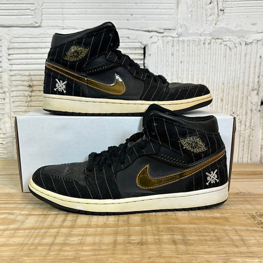 Air Jordan 1 Mid Opening Day Black Sz 10.5