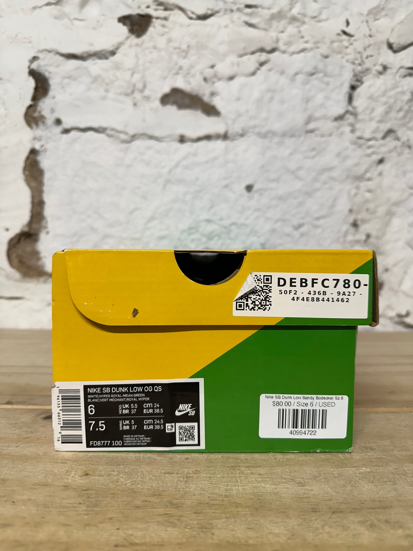 Nike SB Dunk Low Sandy Bodecker Sz 6