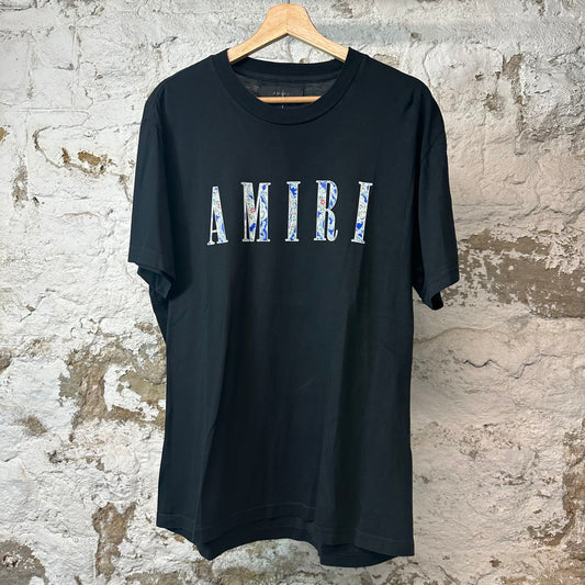 Amiri Paisley Spellout T-shirt Black Sz S