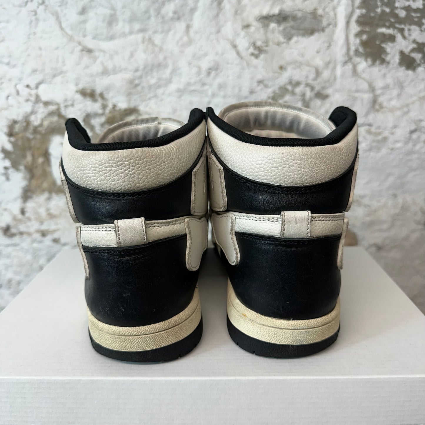 Amiri White Skeleton Black White High Sz 12 (45)